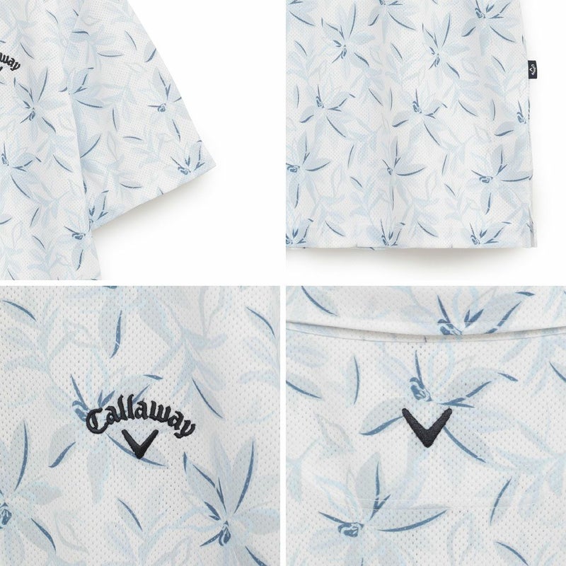 キャロウェイかざあなメッシュフラワープリントシャツC25234104メンズゴルフウェア2025秋冬モデルCallaway日本正規品