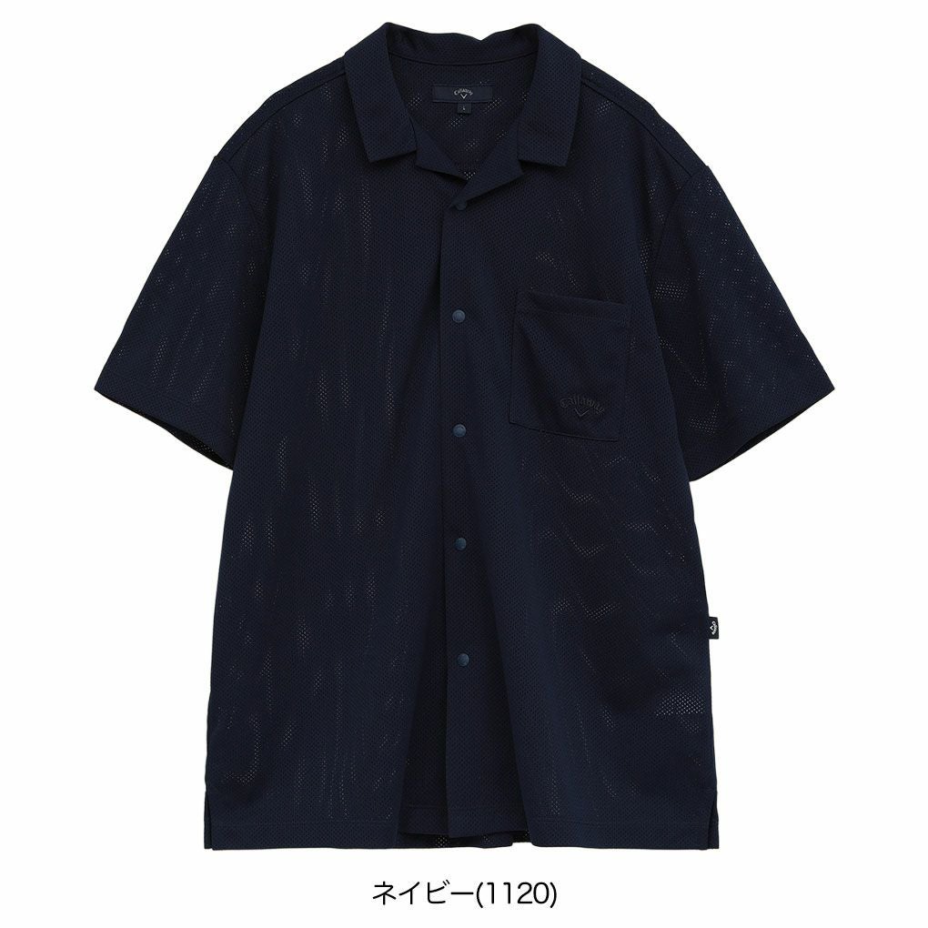 キャロウェイかざあなメッシュ開襟シャツC25234105メンズゴルフウェア2025秋冬モデルCallaway日本正規品