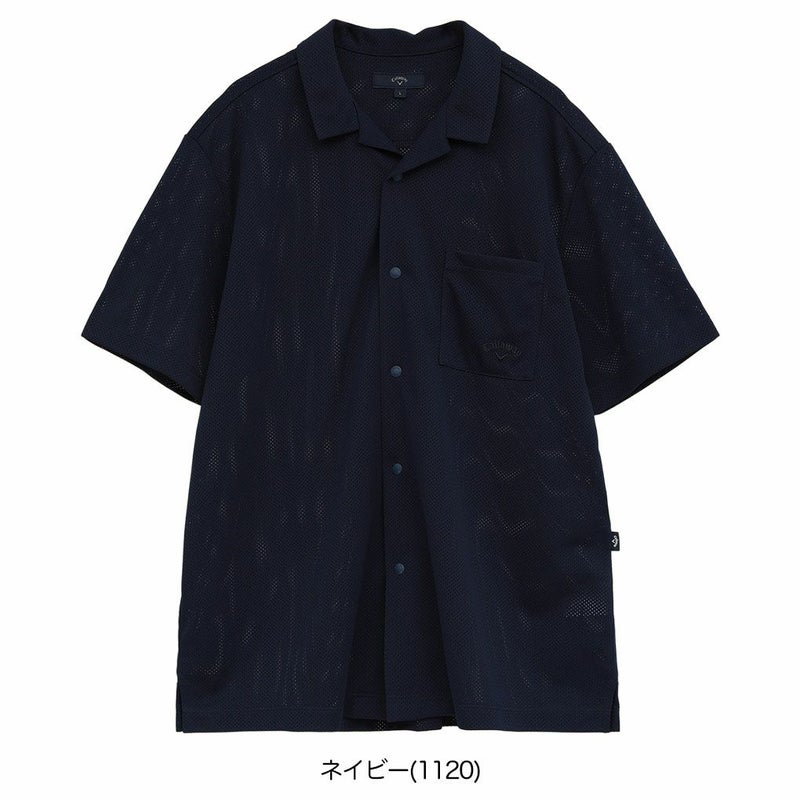 キャロウェイかざあなメッシュ開襟シャツC25234105メンズゴルフウェア2025秋冬モデルCallaway日本正規品