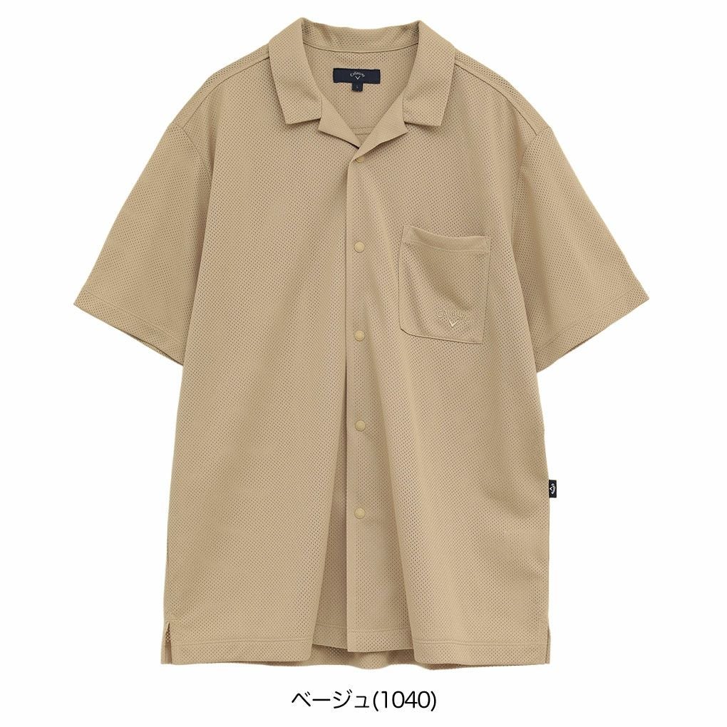 キャロウェイ かざあなメッシュ開襟シャツ C25234105 メンズ Callaway