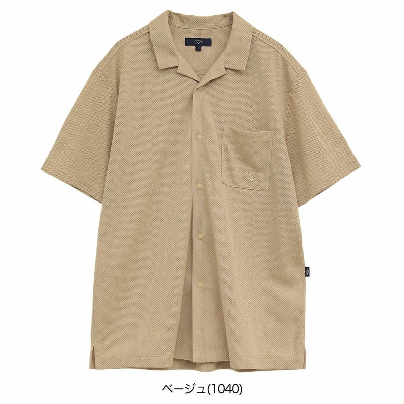 キャロウェイかざあなメッシュ開襟シャツC25234105メンズゴルフウェア2025秋冬モデルCallaway日本正規品