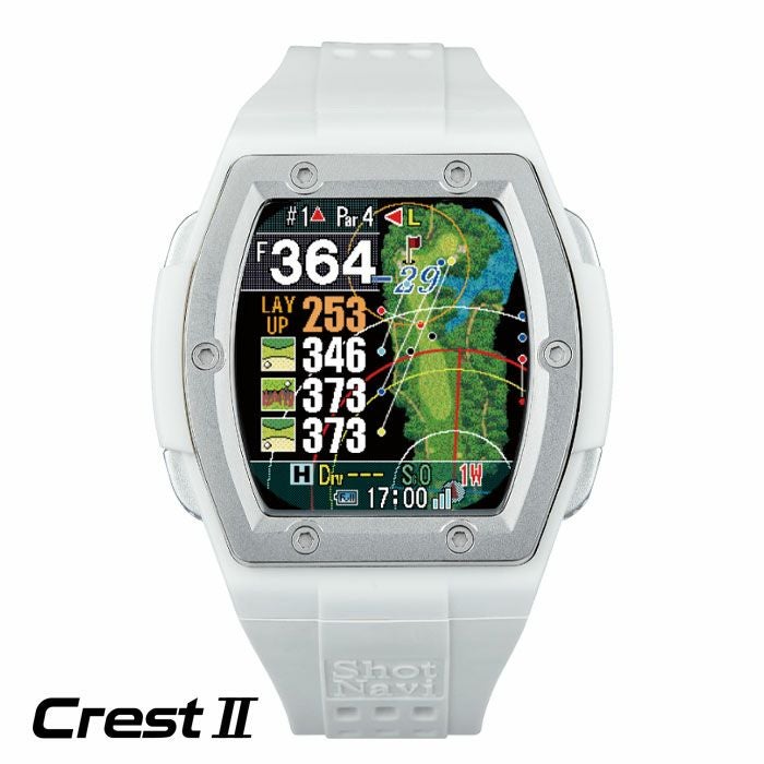ショットナビCrest2腕時計型GPSナビShotNaviホワイト2023年モデル日本正規品