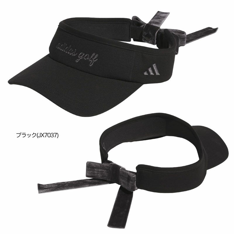 アディダスベロアリボンバイザーKQE26レディースゴルフキャップ帽子2025秋冬モデルadidas日本正規品