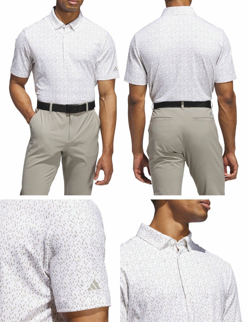 アディダスマイクロ アーガイルグラフィック半袖ボタンダウンシャツJVU16メンズゴルフウェアゴルフ2025秋冬モデルadidas日本正規品