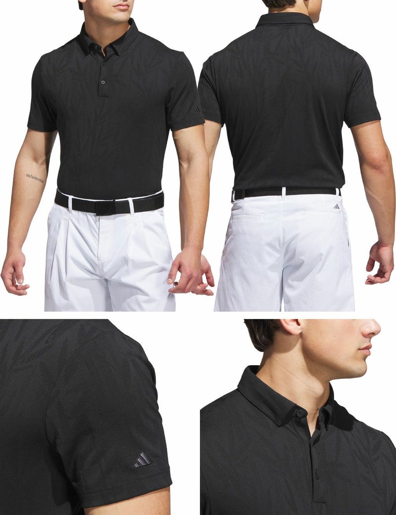 アディダスビヨンドザコースバンブージャガード半袖シャツJVU76メンズゴルフウェアゴルフ2025秋冬モデルadidas日本正規品