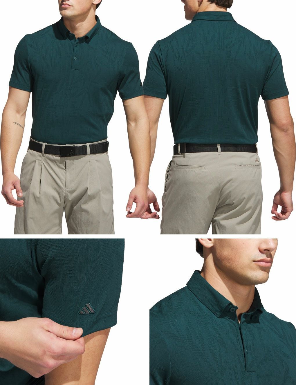 アディダスビヨンドザコースバンブージャガード半袖シャツJVU76メンズゴルフウェアゴルフ2025秋冬モデルadidas日本正規品