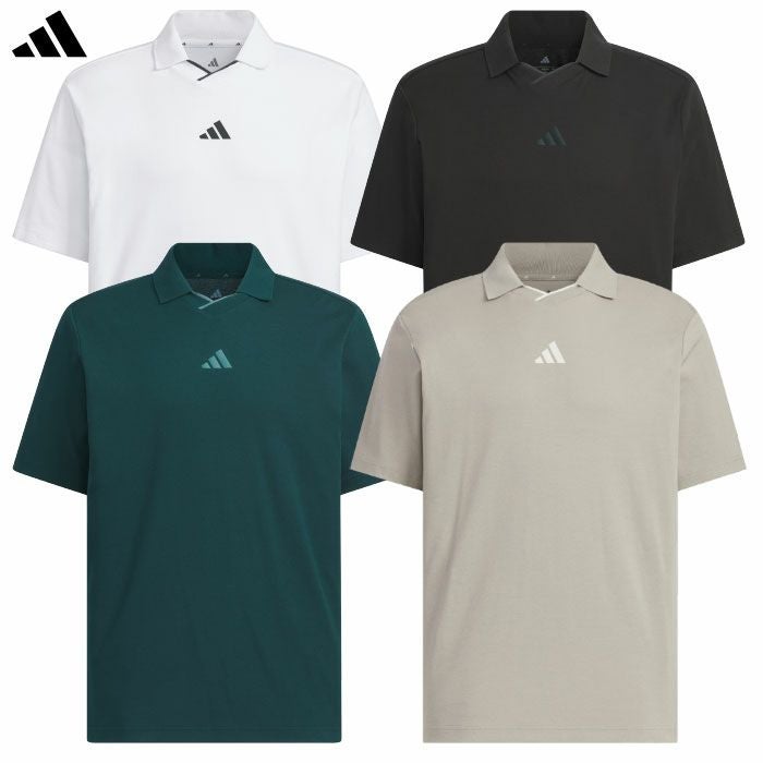 アディダスマイクロビヨンドザコースツイストニットスキッパーカラー半袖ポロシャツJUW96メンズゴルフウェアゴルフ2025秋冬モデルadidas日本正規品