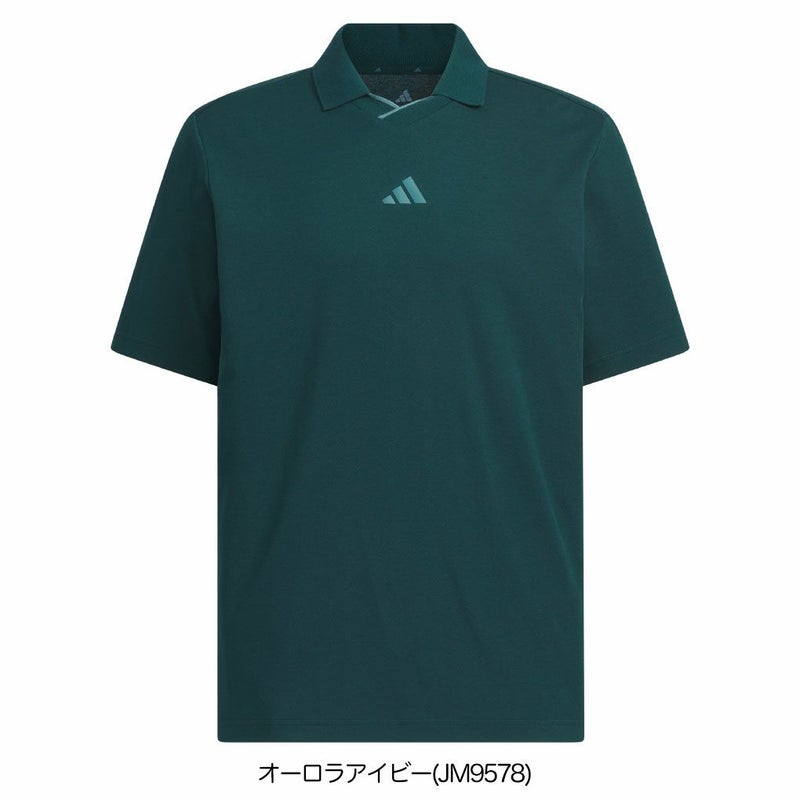 アディダスマイクロビヨンドザコースツイストニットスキッパーカラー半袖ポロシャツJUW96メンズゴルフウェアゴルフ2025秋冬モデルadidas日本正規品