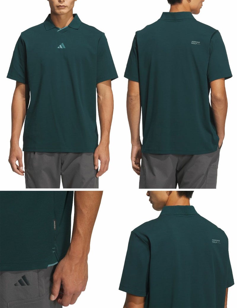 アディダスマイクロビヨンドザコースツイストニットスキッパーカラー半袖ポロシャツJUW96メンズゴルフウェアゴルフ2025秋冬モデルadidas日本正規品
