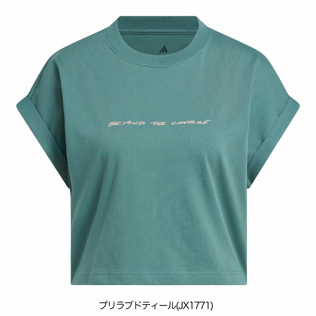 アディダスビヨンドザコースバックグラフィックTシャツKKR04レディースゴルフウェアゴルフ2025秋冬モデルadidas日本正規品