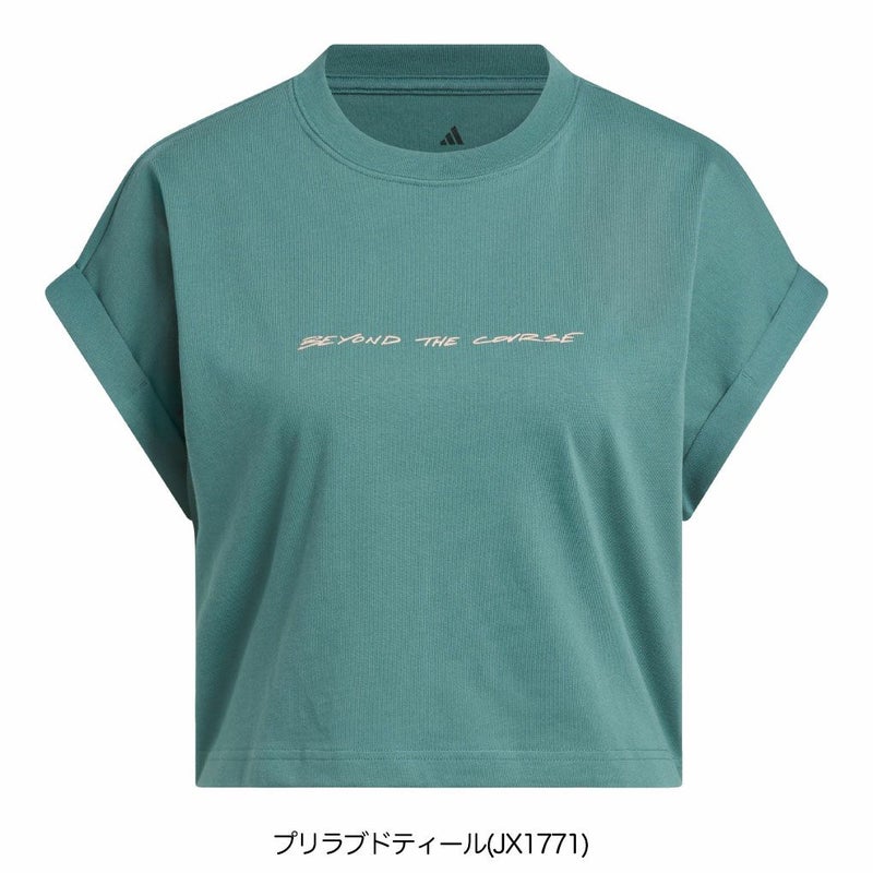 アディダスビヨンドザコースバックグラフィックTシャツKKR04レディースゴルフウェアゴルフ2025秋冬モデルadidas日本正規品