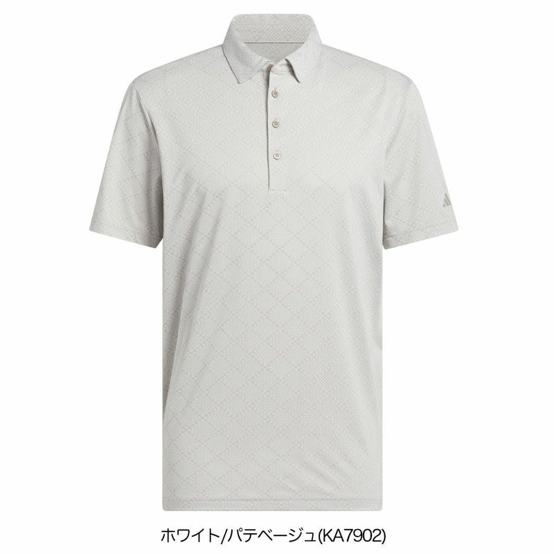 アディダスシーズナルジャガード半袖ボタンダウンシャツJVU15メンズゴルフウェアゴルフ2025秋冬モデルadidas日本正規品