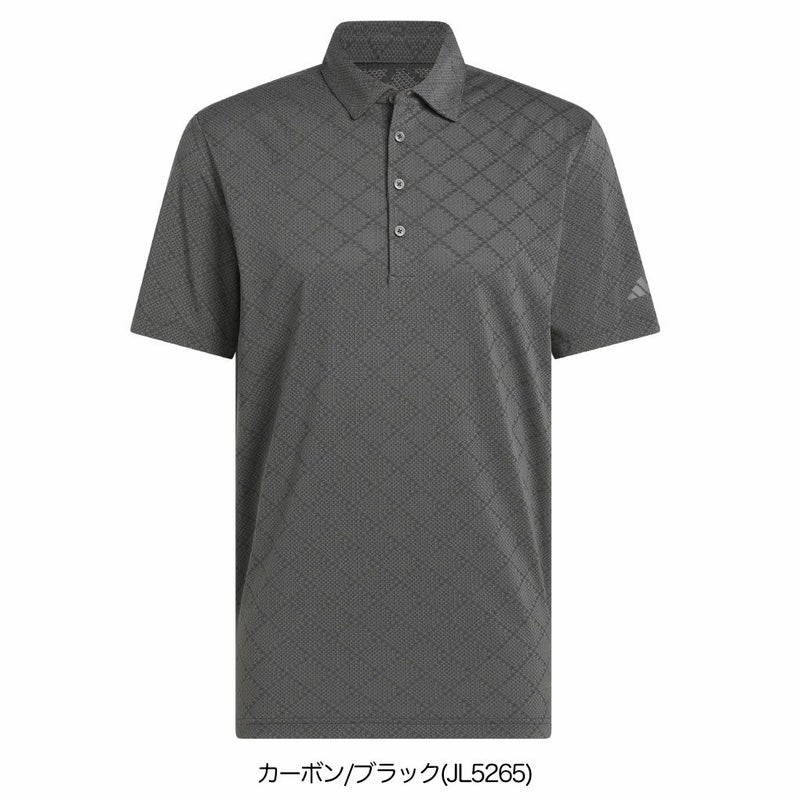 アディダスシーズナルジャガード半袖ボタンダウンシャツJVU15メンズゴルフウェアゴルフ2025秋冬モデルadidas日本正規品