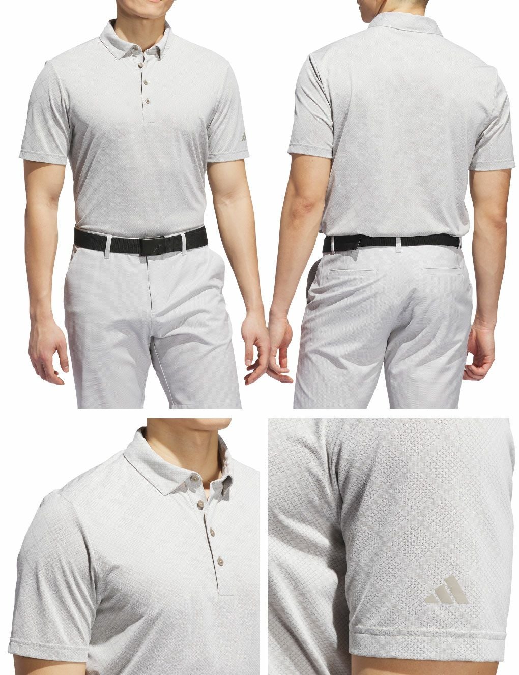 アディダスビヨンドザコースバンブージャガード半袖シャツJVU76メンズゴルフウェアゴルフ2025秋冬モデルadidas日本正規品