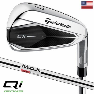 テーラーメイドQiIronsアイアン8本セット(5I-PW,AW,SW)メンズ右用KBSMAX85MTスチールシャフト2024年モデルUSA直輸入品