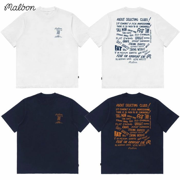 マルボンゴルフウェアTシャツM-9223CLUBSELECTSST-SHIRTメンズゴルフウェアmalbongolf2025秋冬モデルUSモデル並行輸入品