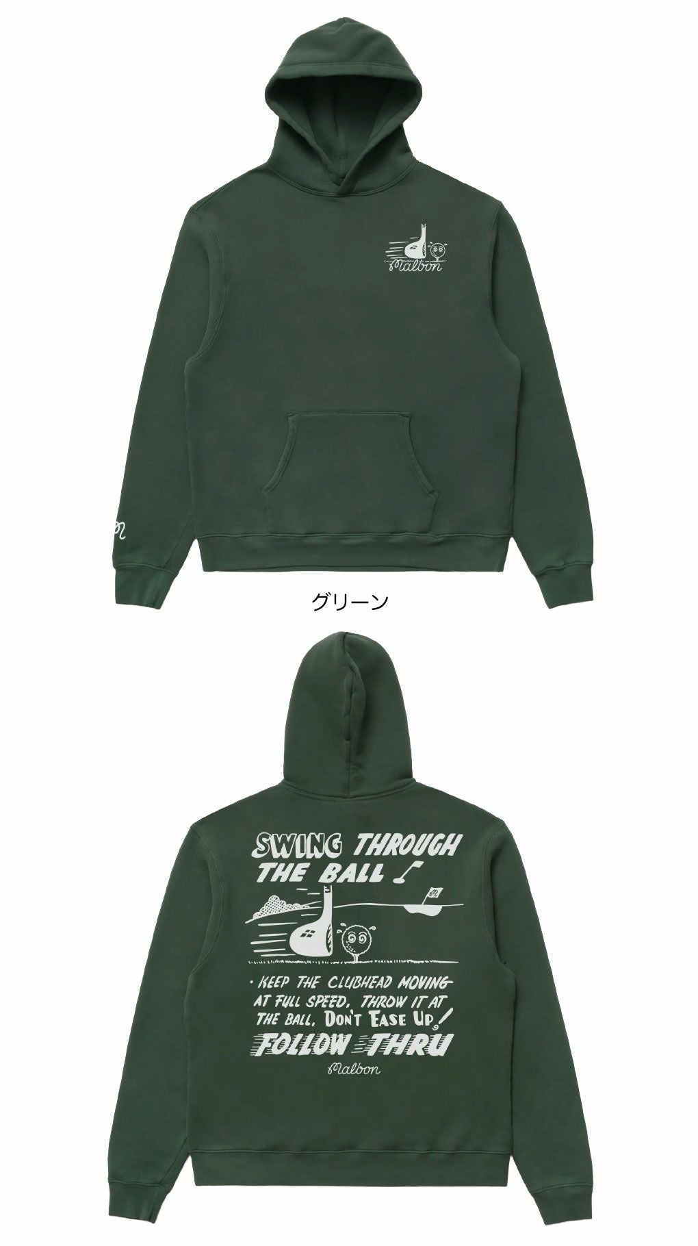 マルボンゴルフウェアパーカーM-9225FOLLOWTHRUHOODIEメンズゴルフウェアmalbongolf2025秋冬モデルUSモデル並行輸入品