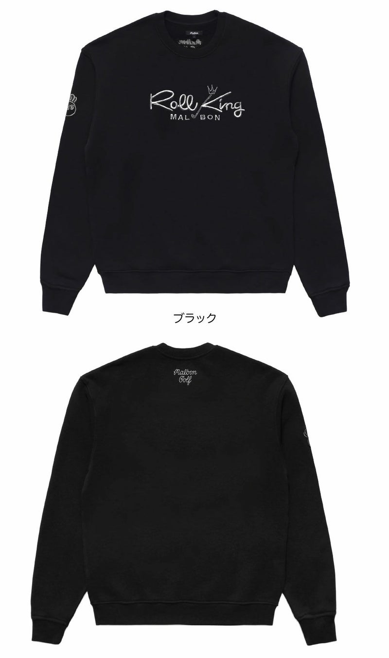マルボンゴルフウェアトレーナースウェットM-9229ROLLKINGCREWFLEECEメンズゴルフウェアmalbongolf2025秋冬モデルUSモデル並行輸入品