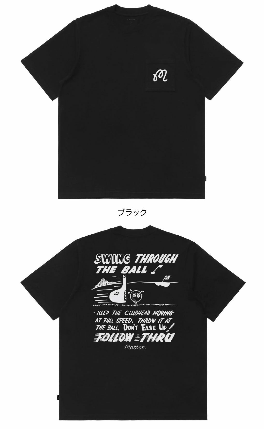 マルボンゴルフウェアTシャツM-9397FOLLOWTHRU POCKETT-SHIRTメンズゴルフウェアmalbongolf2025秋冬モデルUSモデル並行輸入品