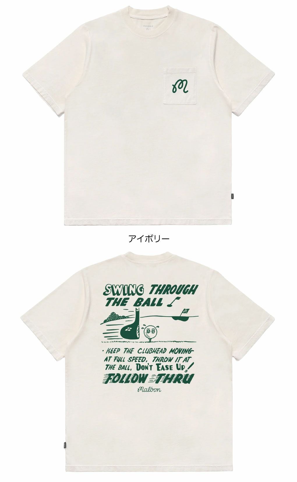 マルボンゴルフウェアTシャツM-9397FOLLOWTHRU POCKETT-SHIRTメンズゴルフウェアmalbongolf2025秋冬モデルUSモデル並行輸入品