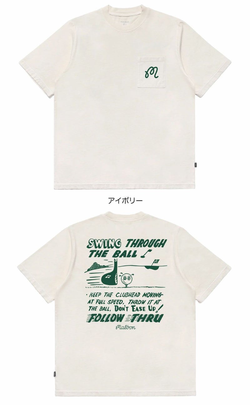 マルボンゴルフウェアTシャツM-9397FOLLOWTHRU POCKETT-SHIRTメンズゴルフウェアmalbongolf2025秋冬モデルUSモデル並行輸入品
