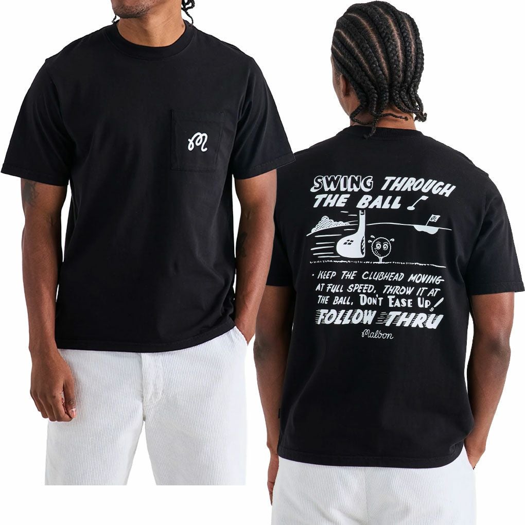 マルボンゴルフウェアTシャツM-9397FOLLOWTHRU POCKETT-SHIRTメンズゴルフウェアmalbongolf2025秋冬モデルUSモデル並行輸入品