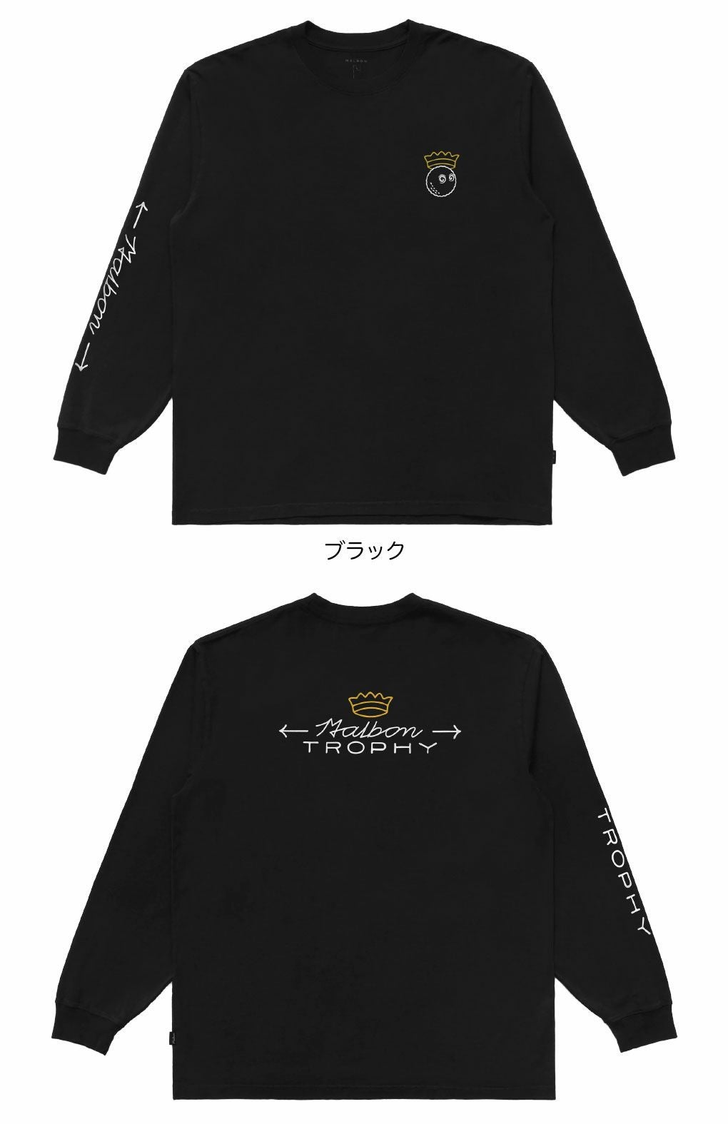 マルボンゴルフウェアTシャツM-9398TROPHYLST-SHIRTメンズゴルフウェアmalbongolf2025秋冬モデルUSモデル並行輸入品