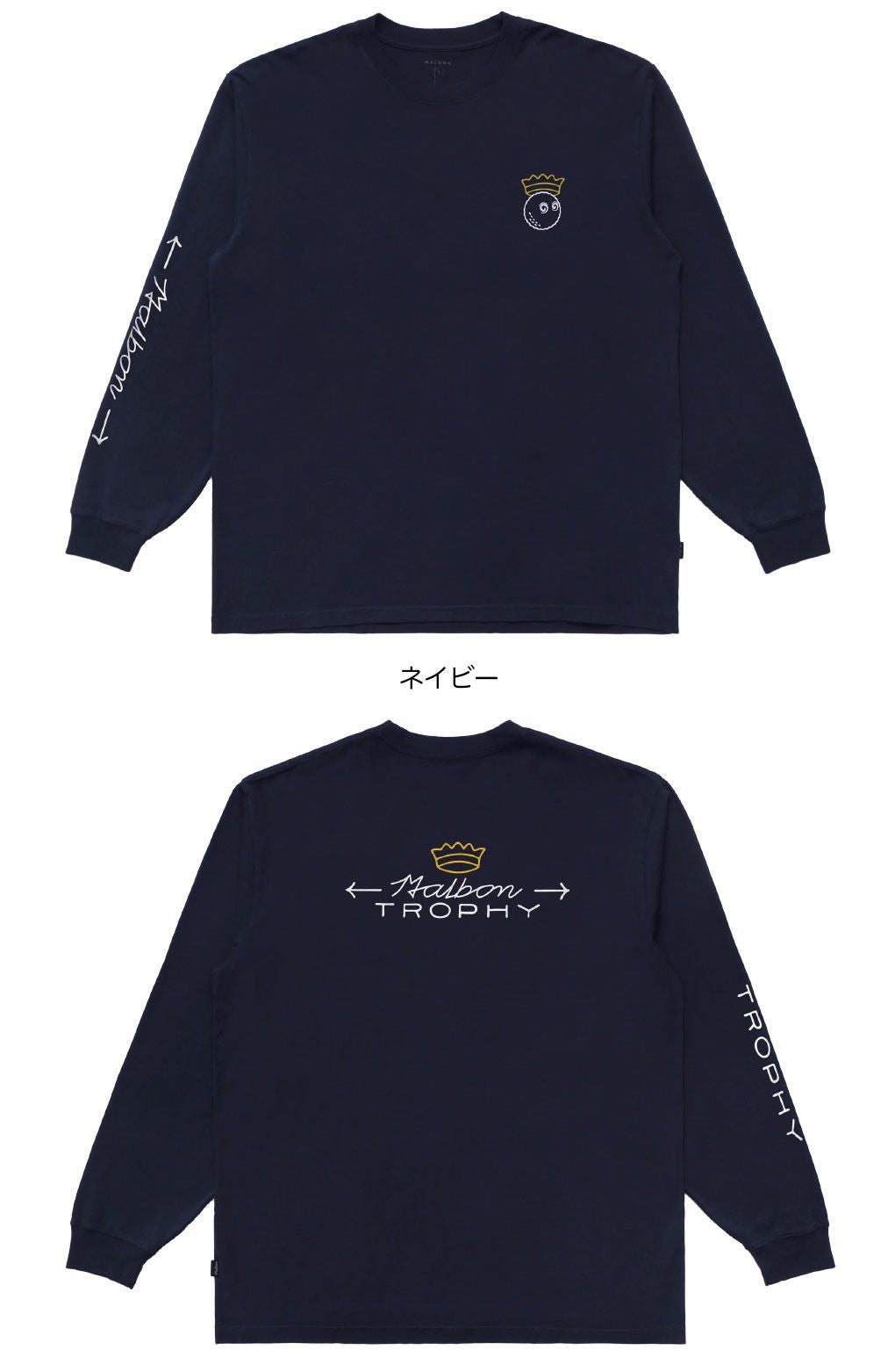 マルボンゴルフウェアTシャツM-9398TROPHYLST-SHIRTメンズゴルフウェアmalbongolf2025秋冬モデルUSモデル並行輸入品