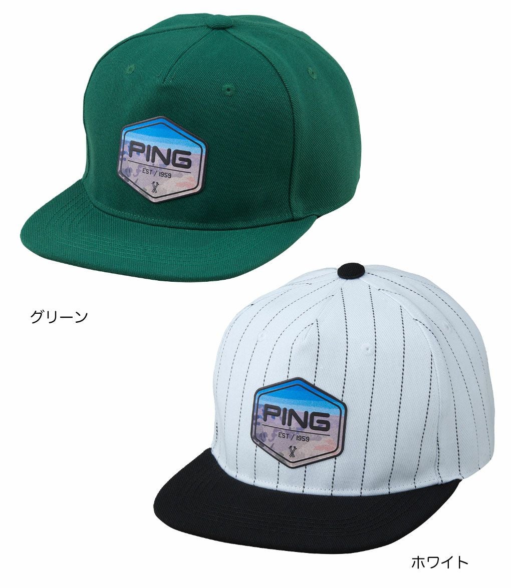 PINGピンHW-N2510アリゾナパッチフラットビルメンズ帽子ゴルフキャップ2025秋冬モデル日本正規品