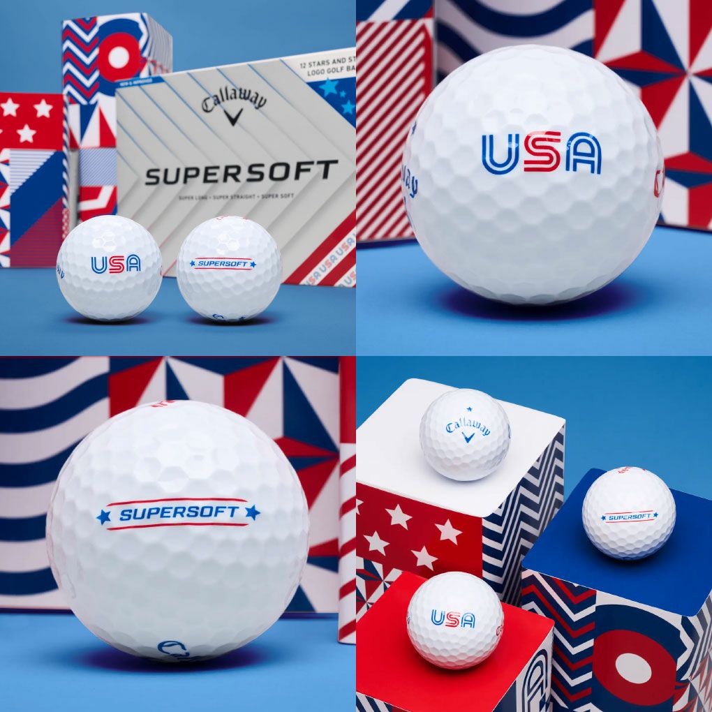 キャロウェイSupersoftStarsandStripesGolfBalls2025ゴルフボール