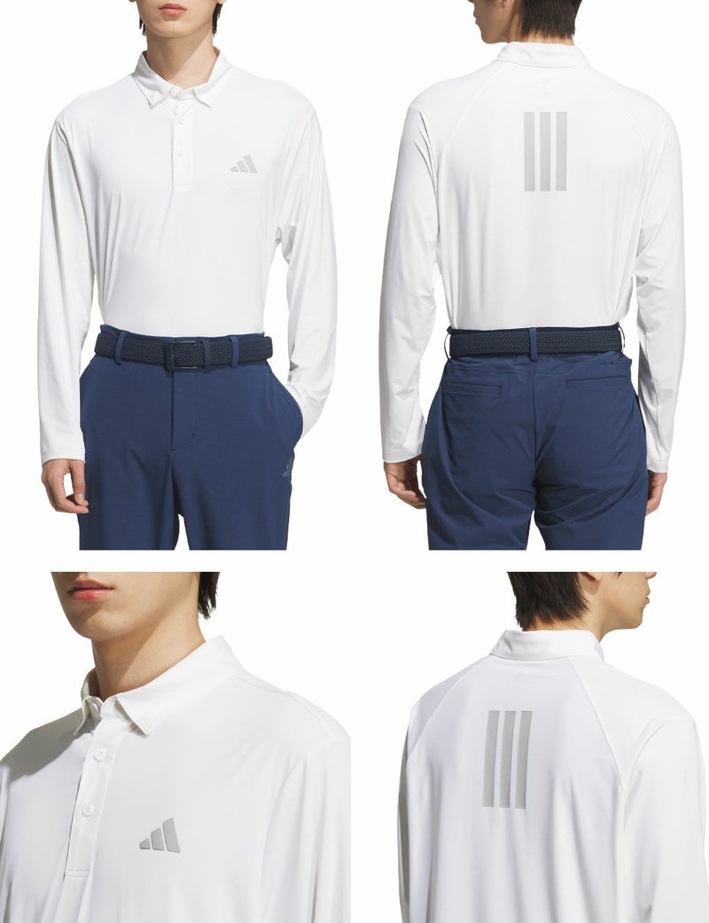 アディダススリーストライプスUVケア付き長袖シャツRO704メンズゴルフウェアゴルフ2025春夏モデルadidas日本正規品