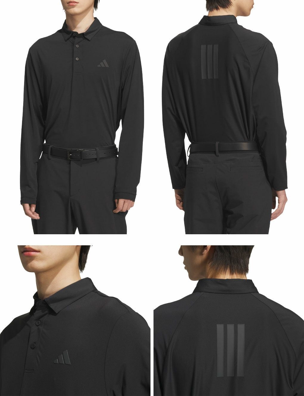 アディダススリーストライプスUVケア付き長袖シャツRO704メンズゴルフウェアゴルフ2025春夏モデルadidas日本正規品