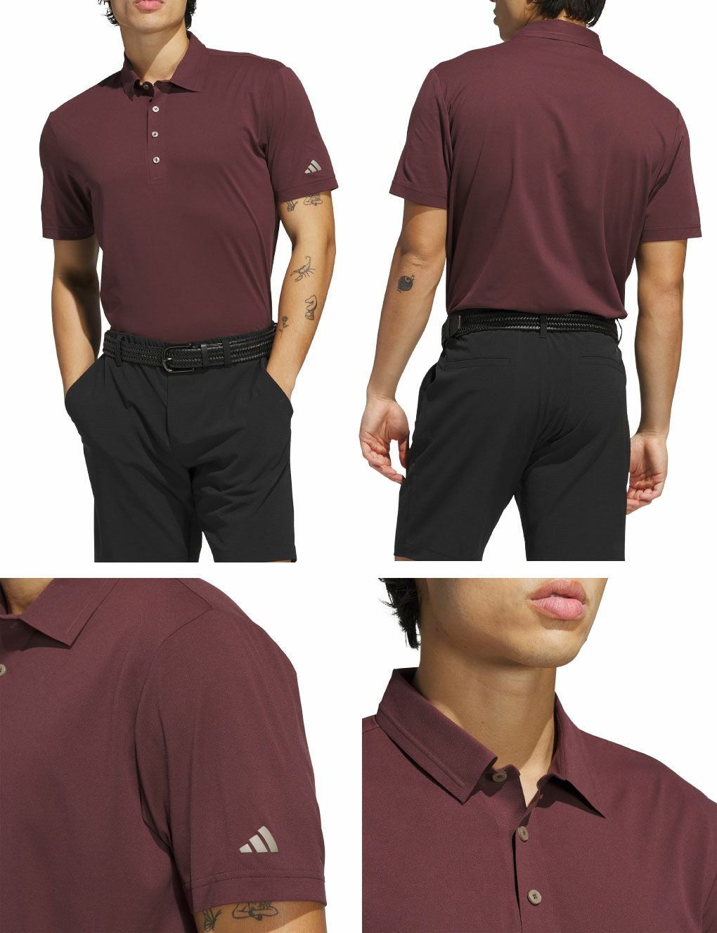 アディダスツイストニットベーシック半袖シャツKUH45メンズゴルフウェアゴルフ2025春夏モデルadidas日本正規品