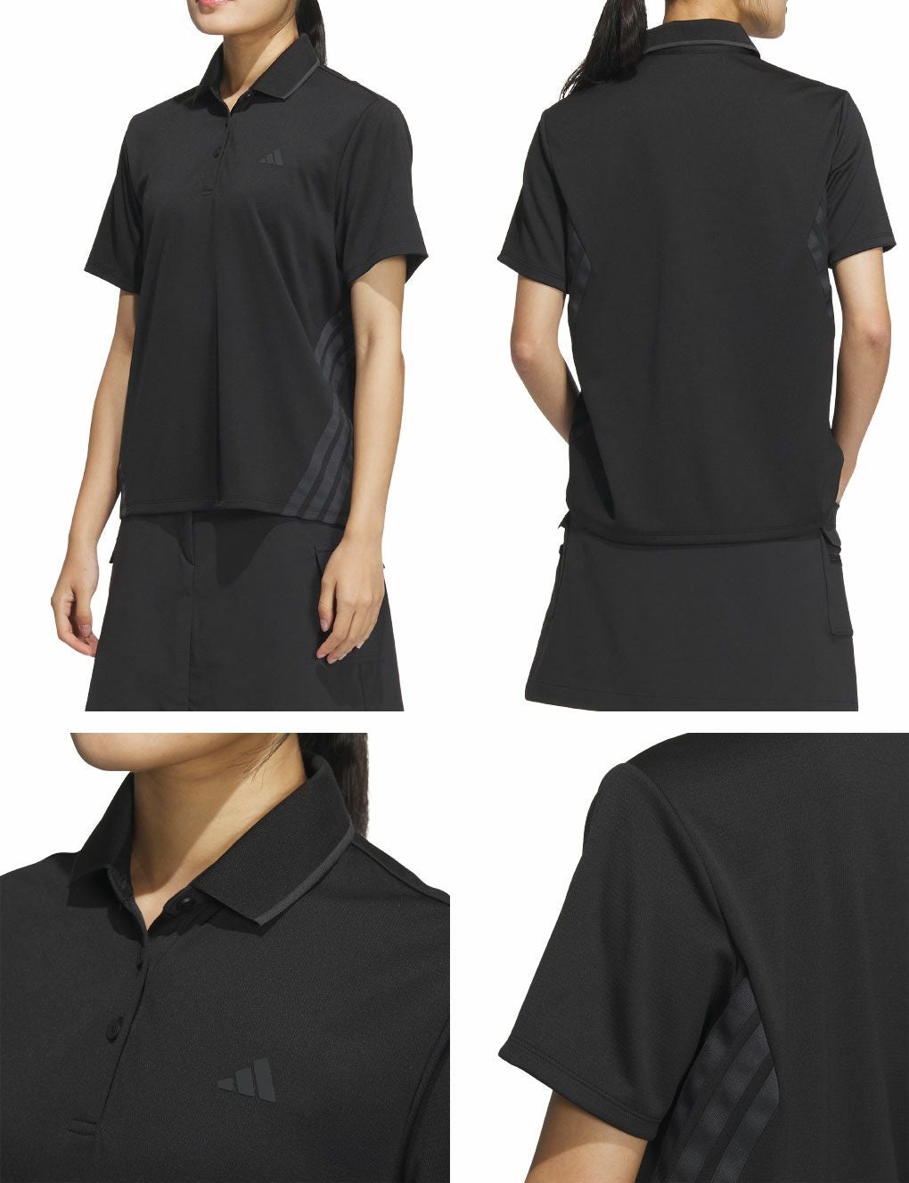 アディダススリーストライプスボックスシルエット半袖ポロKTI90レディースゴルフウェアトップス2025春夏モデルadidas日本正規品