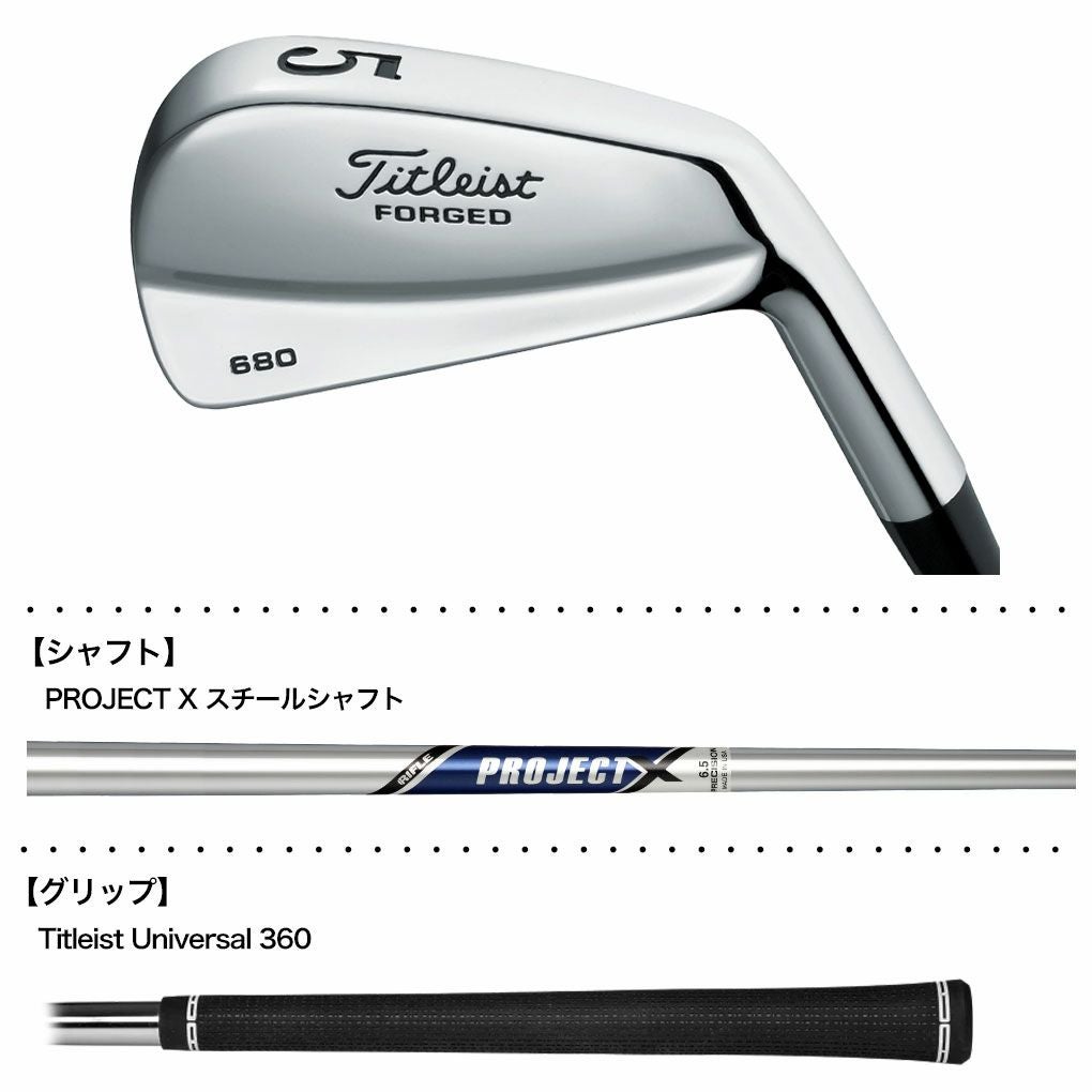 タイトリストForged680アイアン7本セット(4-9,P)メンズ右用PROJECTXUSA直輸入品Titleist2025年モデルゴルフクラブ