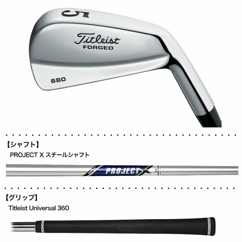 タイトリストForged680アイアン7本セット(4-9,P)メンズ右用PROJECTXUSA直輸入品Titleist2025年モデルゴルフクラブ