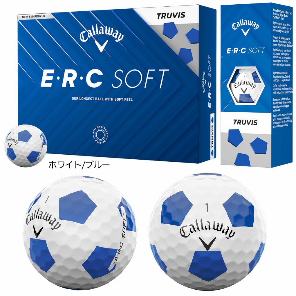 キャロウェイ ERC SOFT ゴルフボール 日本正規品 2ダース24球 キャロウェイ ERC SOFT ゴルフボール 2025年モデル 日本正規品 1ダース