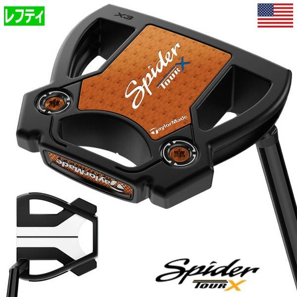 テーラーメイドSpiderTourXBLACKSmallSlantパターメンズ右用35インチスパイダーツアーTaylorMade2025年モデルUSA直輸入品