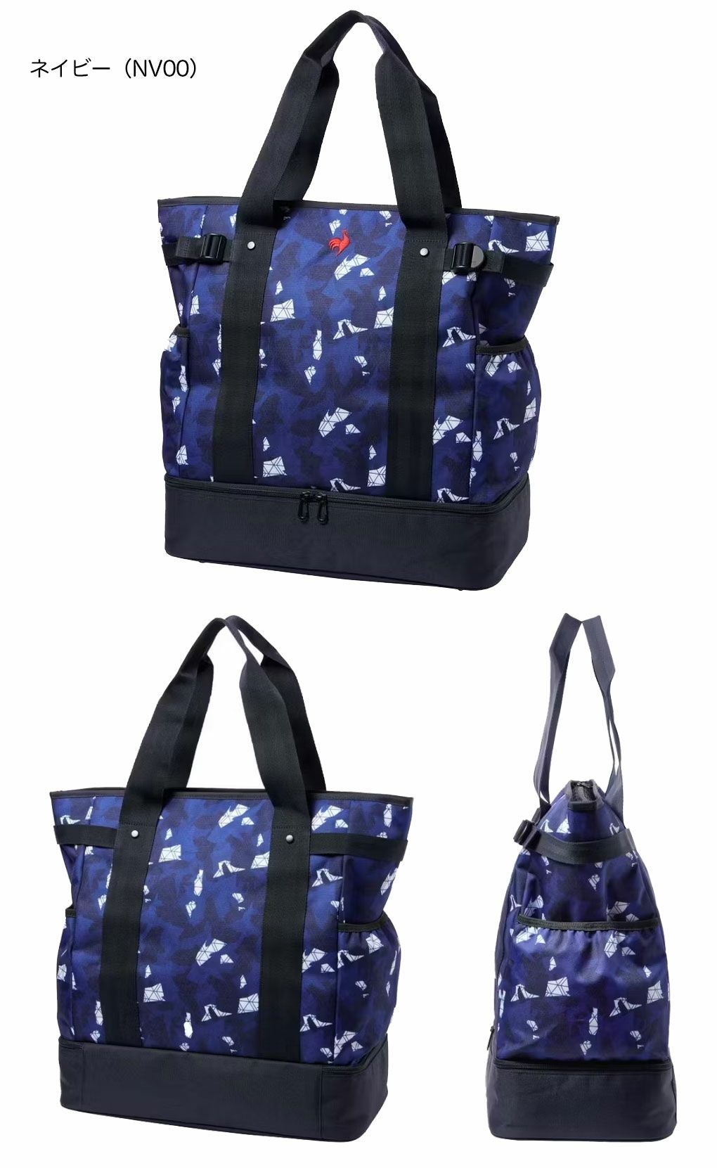 ルコックスポルティフマティスモザイク柄デザイントートバッグ二層式ポケットタイプLG5FTT01Mゴルフlecoqsportifgolf2024年モデル日本正規品