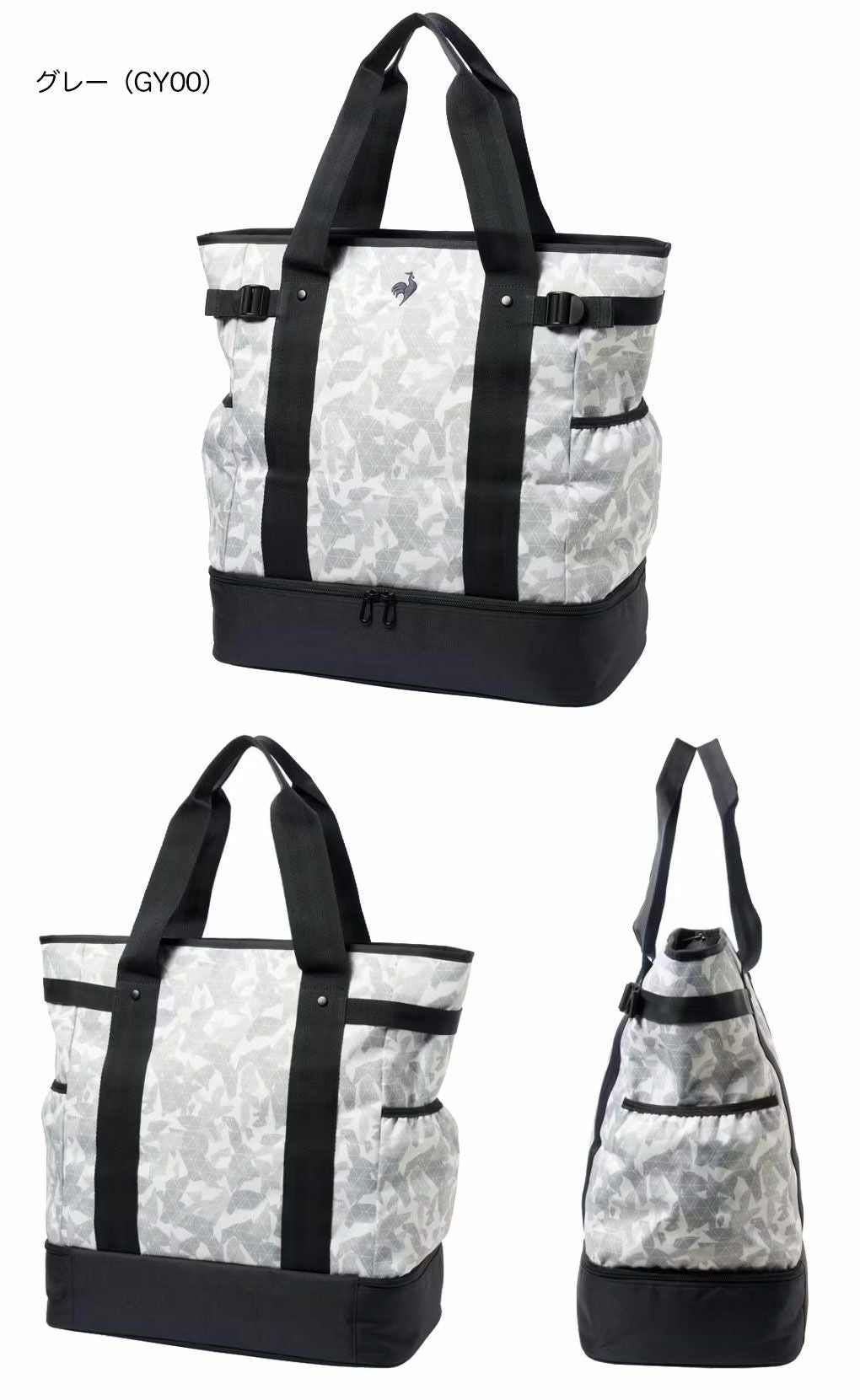 ルコックスポルティフマティスモザイク柄デザイントートバッグ二層式ポケットタイプLG5FTT01Mゴルフlecoqsportifgolf2024年モデル日本正規品