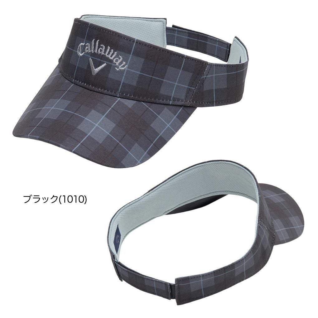 キャロウェイチェックプリントバイザーC25291112メンズゴルフウェア2025秋冬モデル日本正規品