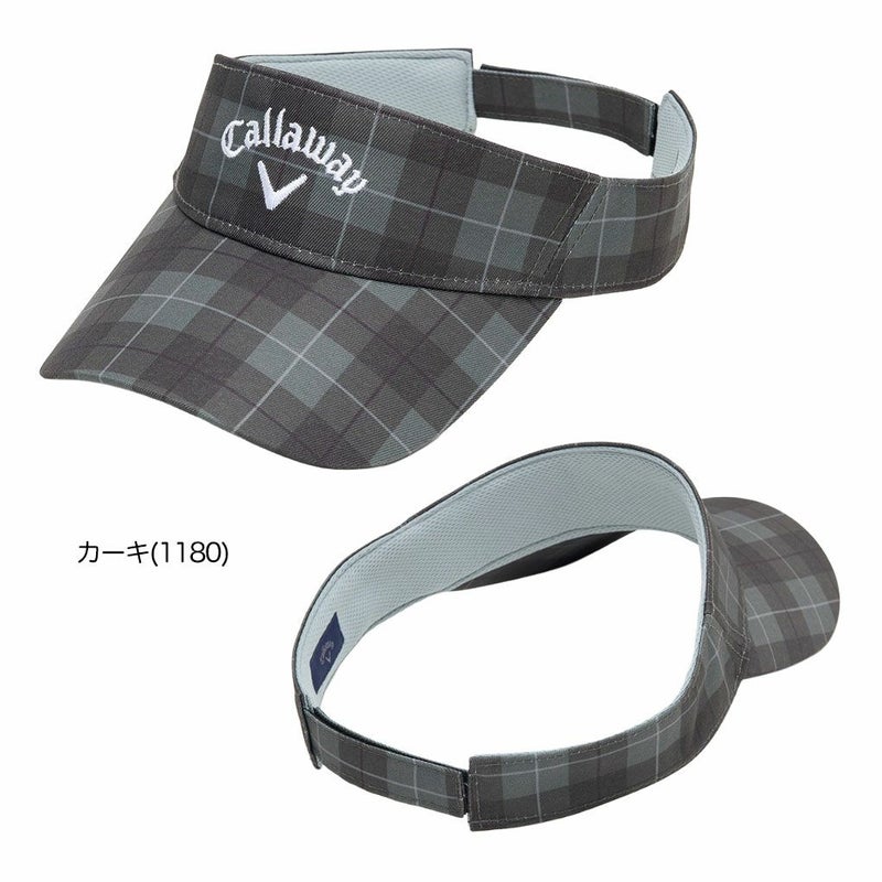 キャロウェイチェックプリントバイザーC25291112メンズゴルフウェア2025秋冬モデル日本正規品