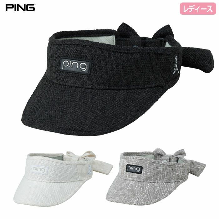 PINGHW-L2513クールツイードバイザーレディース帽子ゴルフキャップ2025秋冬モデル日本正規品