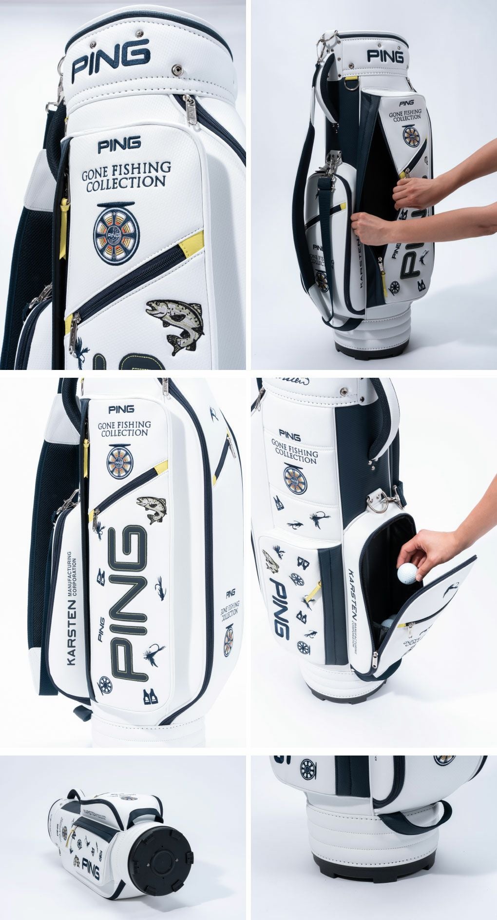 PINGピンキャディバッグCB-N2505ゴーンフィッシング9.0型5分割カートバッグゴルフ2025年モデル日本正規品