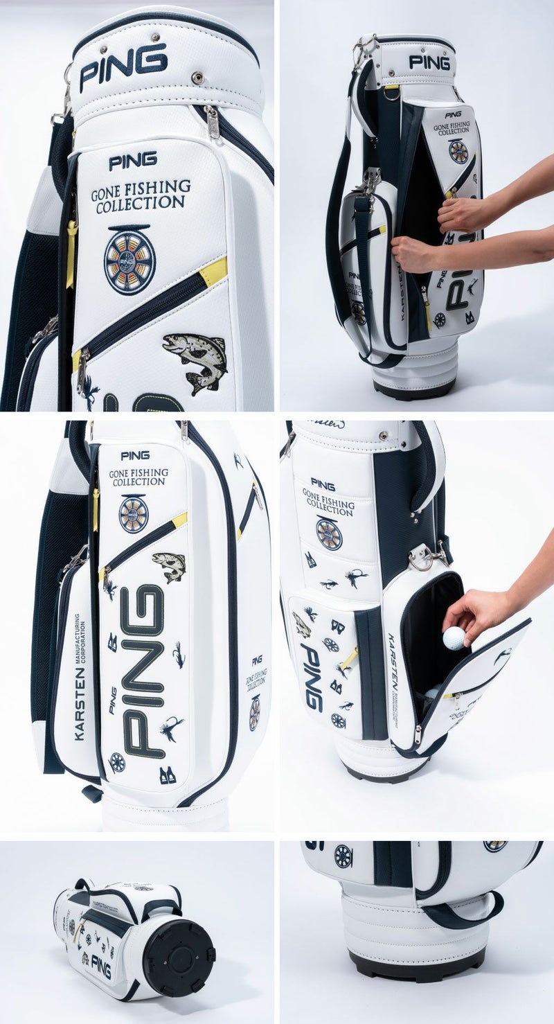 PINGピンキャディバッグCB-N2505ゴーンフィッシング9.0型5分割カートバッグゴルフ2025年モデル日本正規品