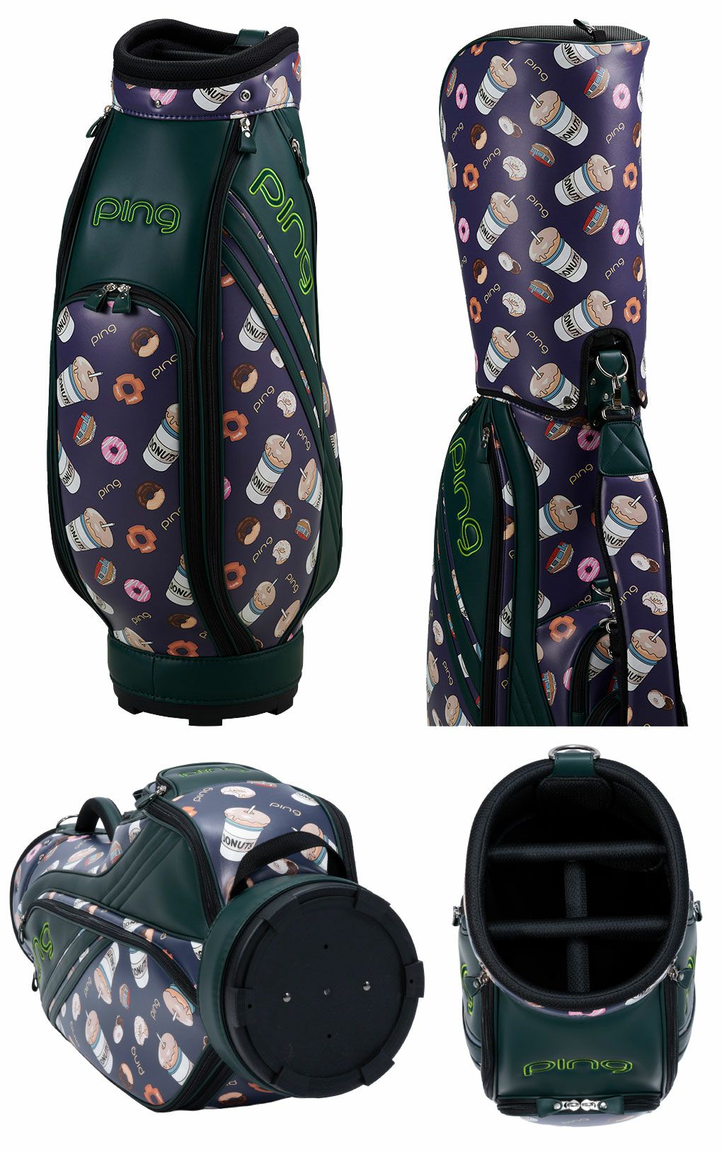 PING ピン キャディバッグ CB-L2505 ドーナッツ 9.0型 5分割 カート