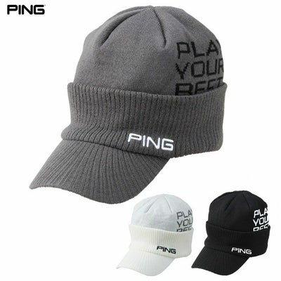 PINGピンHW-U2514光電子ブリムニットキャップメンズ帽子ゴルフキャップ2025秋冬モデル日本正規品