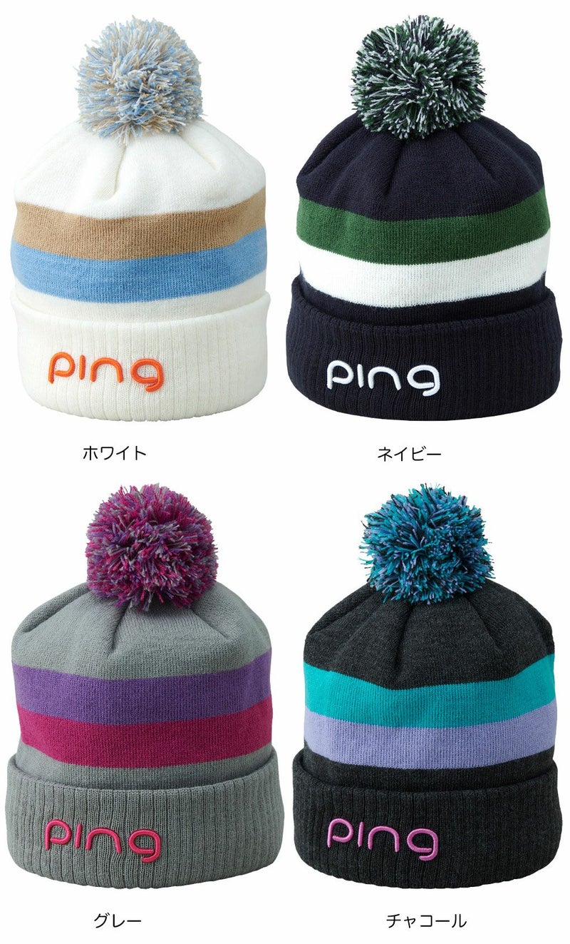 PINGピンHW-L2520カジュアルニットキャップレディース帽子ゴルフキャップ2025秋冬モデル日本正規品