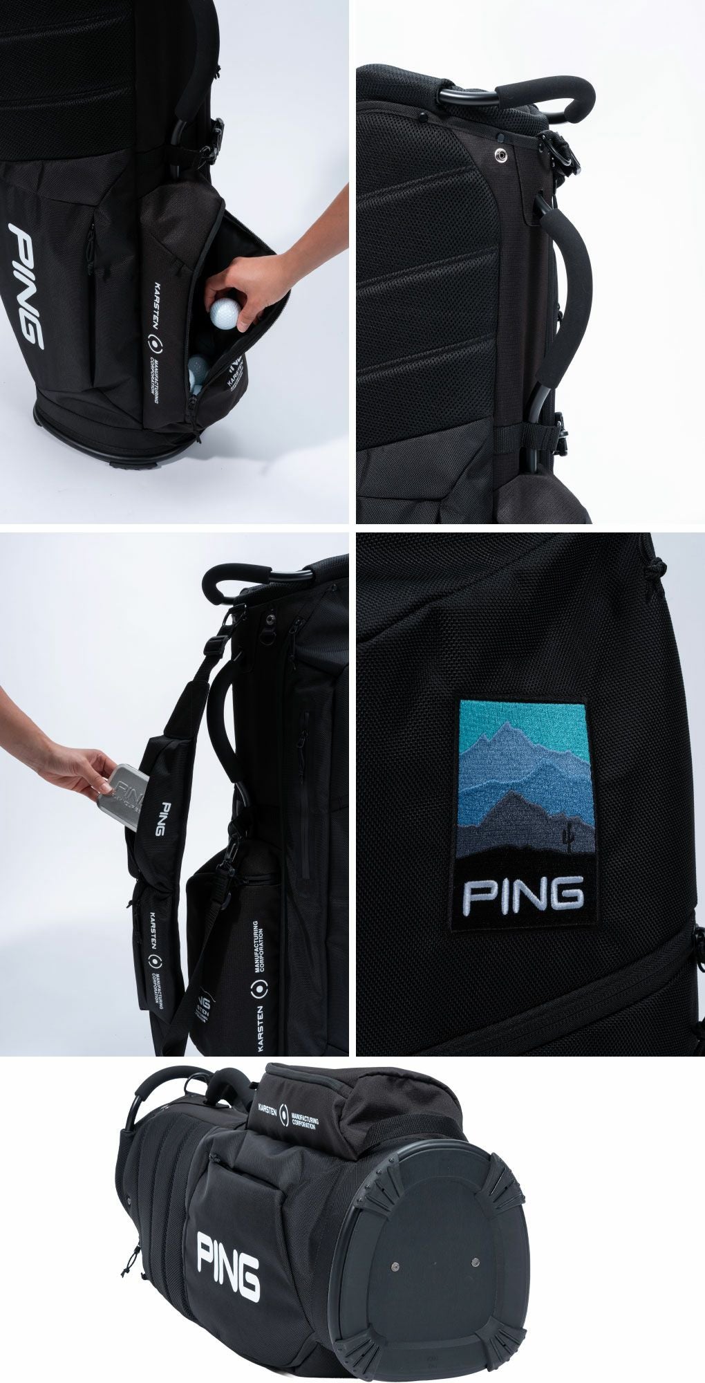 PING ピン キャディバッグ CB-N2504 アウトドア 9.0型 4分割 カート