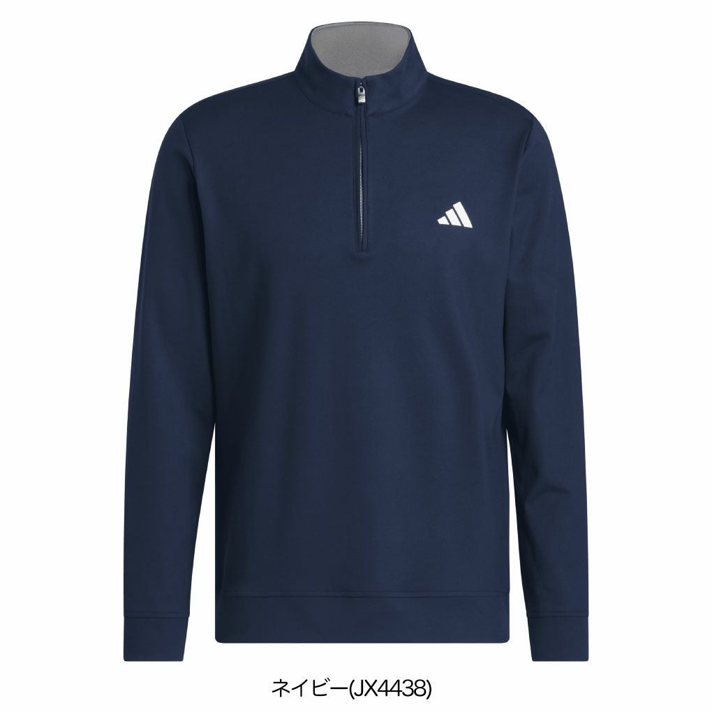 アディダスハーフジップ長袖スゥエットJVU44メンズゴルフウェアゴルフ2025春夏モデルadidas日本正規品